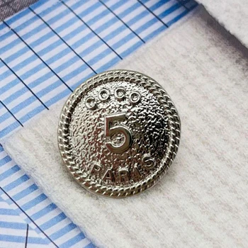 Luxury Design Golden Black White 5 Five Number Round Metal Buttons 5