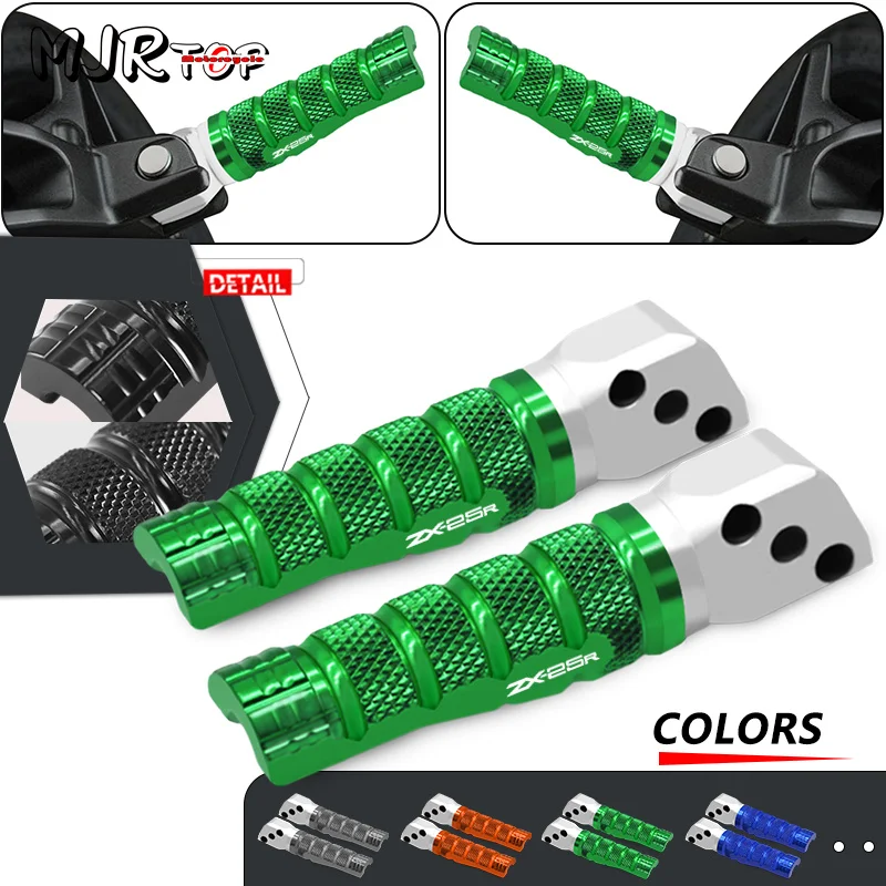 

For ZX-6R ZX-10R ZX-25R Motorcycle Passenger Foot Peg Footpegs Pedals Accessories Rear Footrest FootPeg zx6r zx10r zx25r