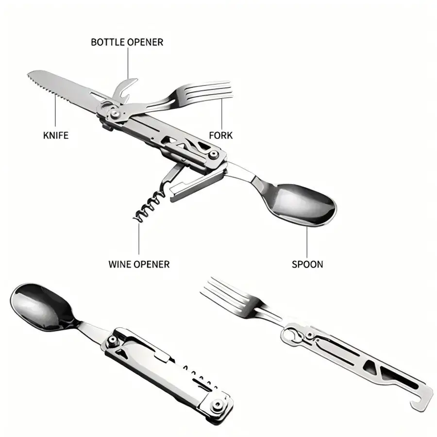 6-in-1 Camping Cutlery Set 2