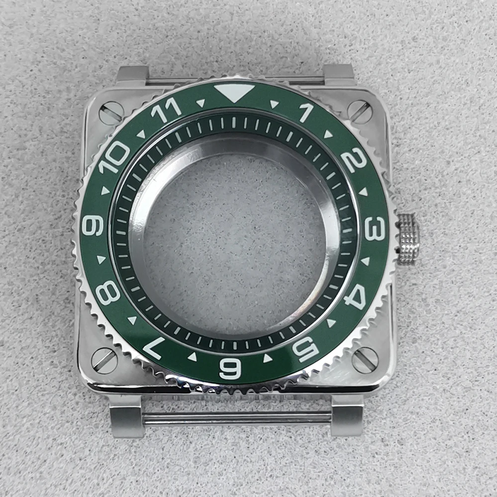 

S- 42mm fine steel square case sapphire glass suitable for nh35 / 36 movement nh35 dial 100M