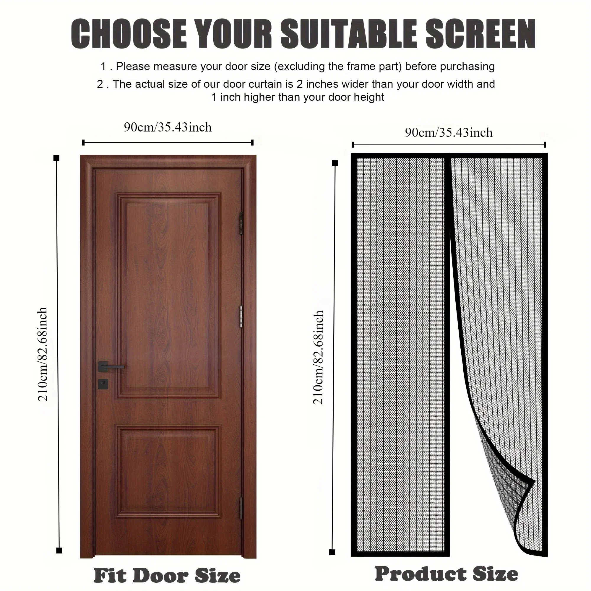 Heavy-Duty Magnetic Screen Door - Self-Sealing, Hands-Free Mesh for Insect Protection, Pet & Youngsters Friendly