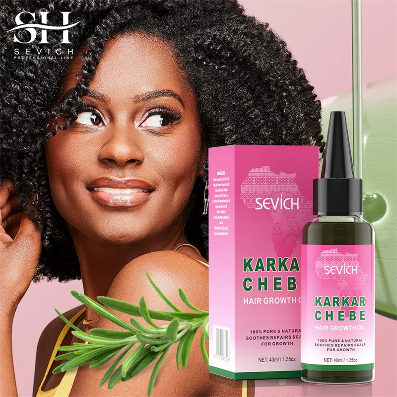 Natural Karkar Oil Rosemary Hair Growth Oil Chebe Hair Strengthening Serum Anti Loss Products For Man Women