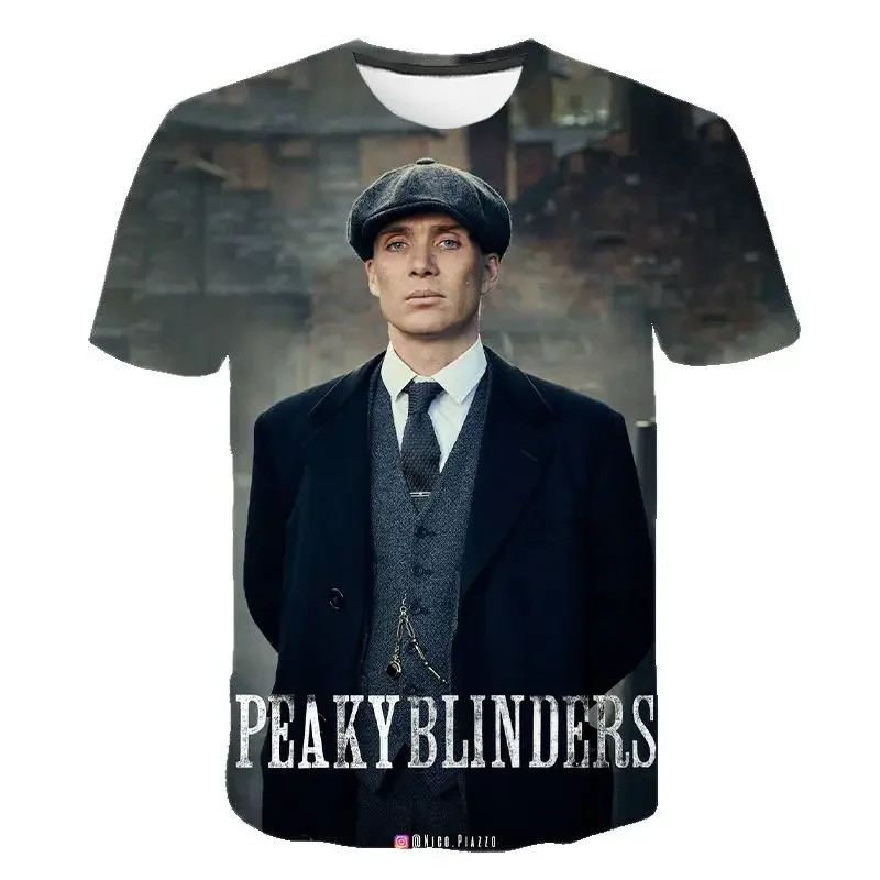 

2024 Summer Peaky Blinde 3D T Shirts Boy Girl Kids Fashion Casual Short Sleeve Men Women Children Printed T-shirt Cool Tee Tops