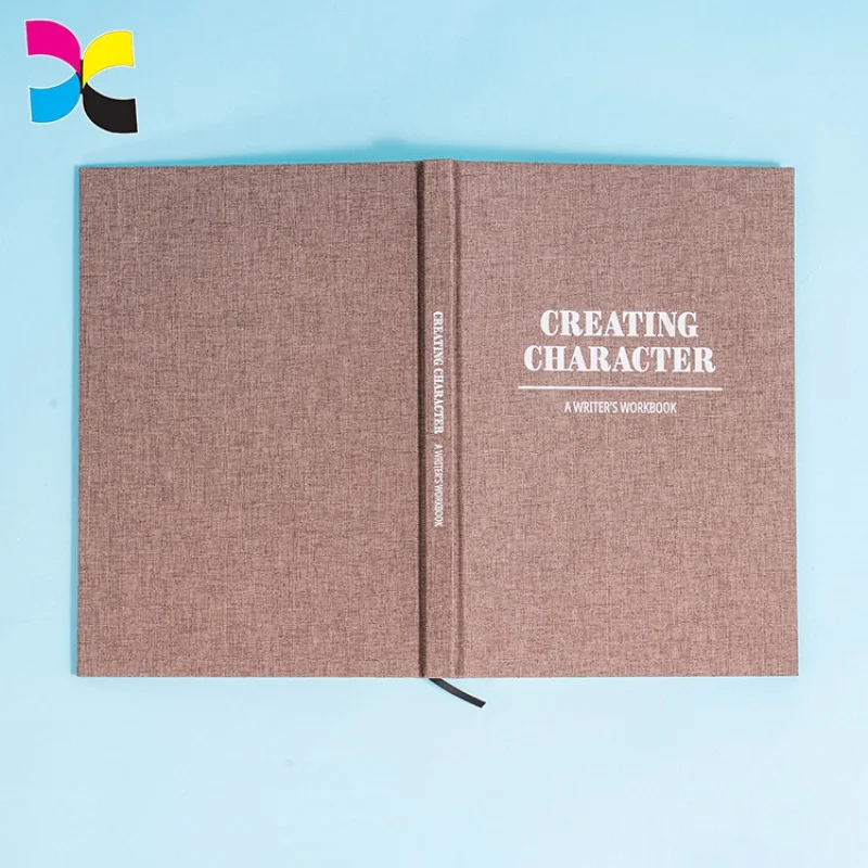 

custom Factory printing custom fabric linen cloth hardcover book printing