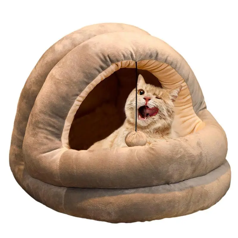 

Cat House Soft Covered Cat Bed Cute Covered Cat Bed Washable For Medium Large Cats Living Room Indoor Winter Porch