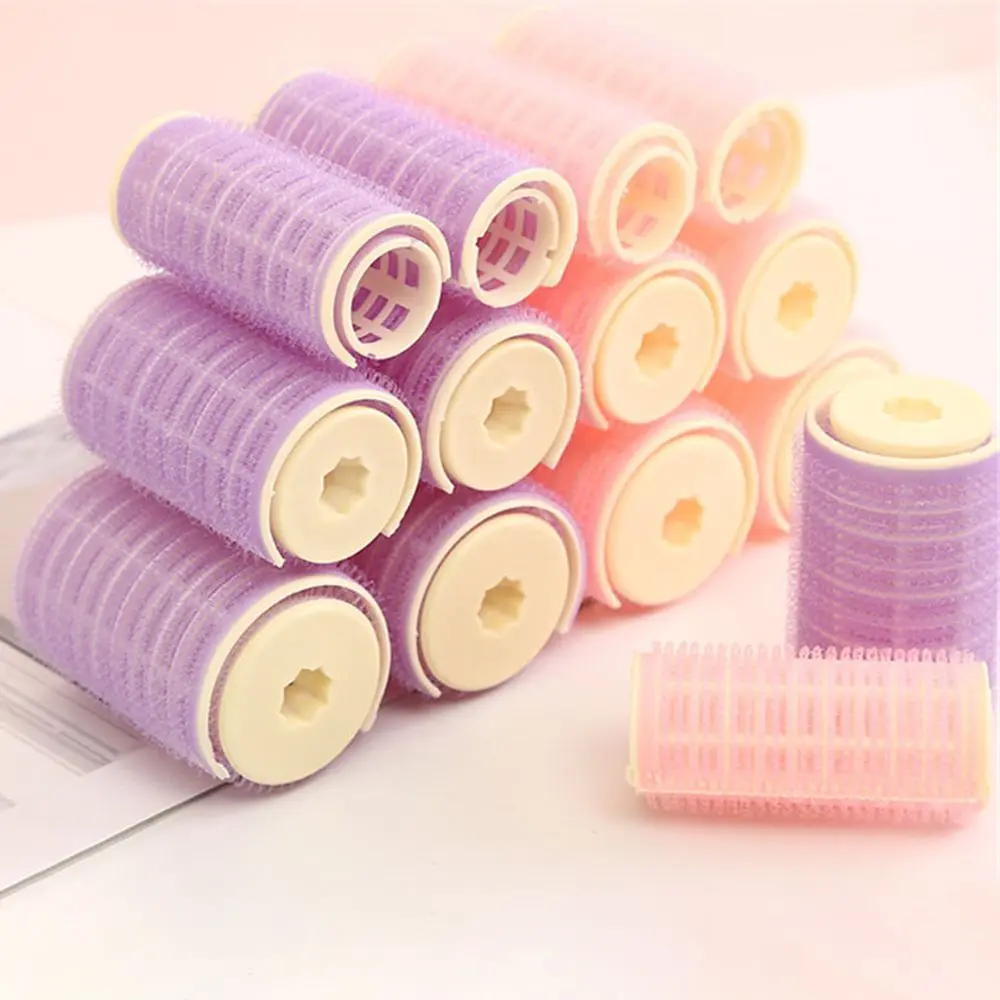 2Pcs/Pack Self-adhesive 2-layer Lazy Bangs Roller Women Hair Curler Hair Curling Roller Fluffy Air Bangs Fluffy Clips
