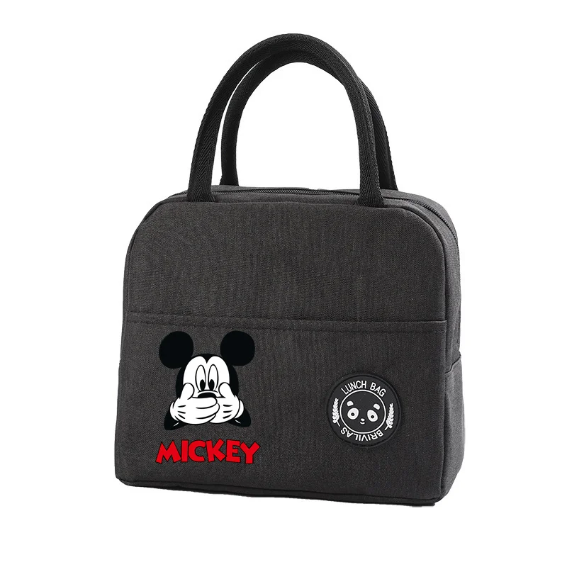 Mickey Minnie Mouse Insulated Portable Lunch Bags Pack Aluminum Foil Rice Bag Meal Pack Tote Pack Student Bento Lunch Handbag