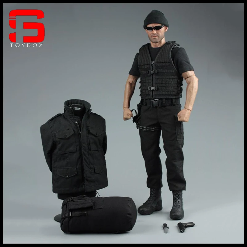 

VORTOYS V1004 1/6 Scale Male Solider Mercenary Black Stealth Suit Clothes Model Accessories For 12 Inch Action Figure Body