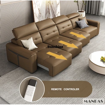 Leather Electric Sofa Bed 3