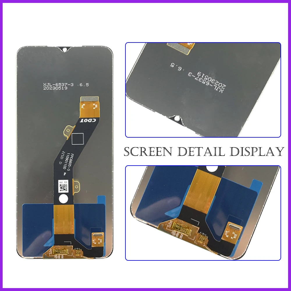 6.6 Infinix Smart 7 X6515 Smart7 HD X6516 LCD 디스플레이 터치 스크린 디지타이저 어셈블리 교체 부품 (프레임 포함)