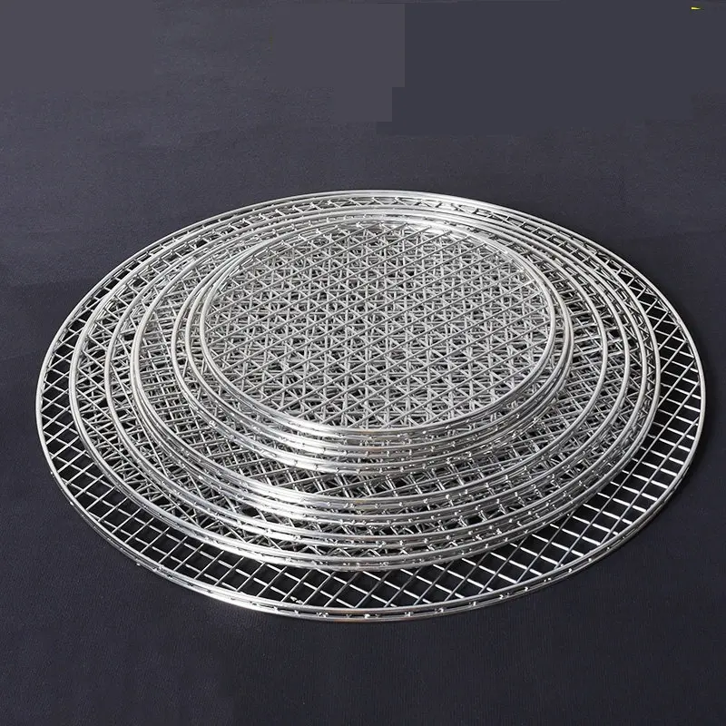 BBQ Charcoal Grate Stainless Steel 304 Food Grade Round with Double 4MM Circle Frames