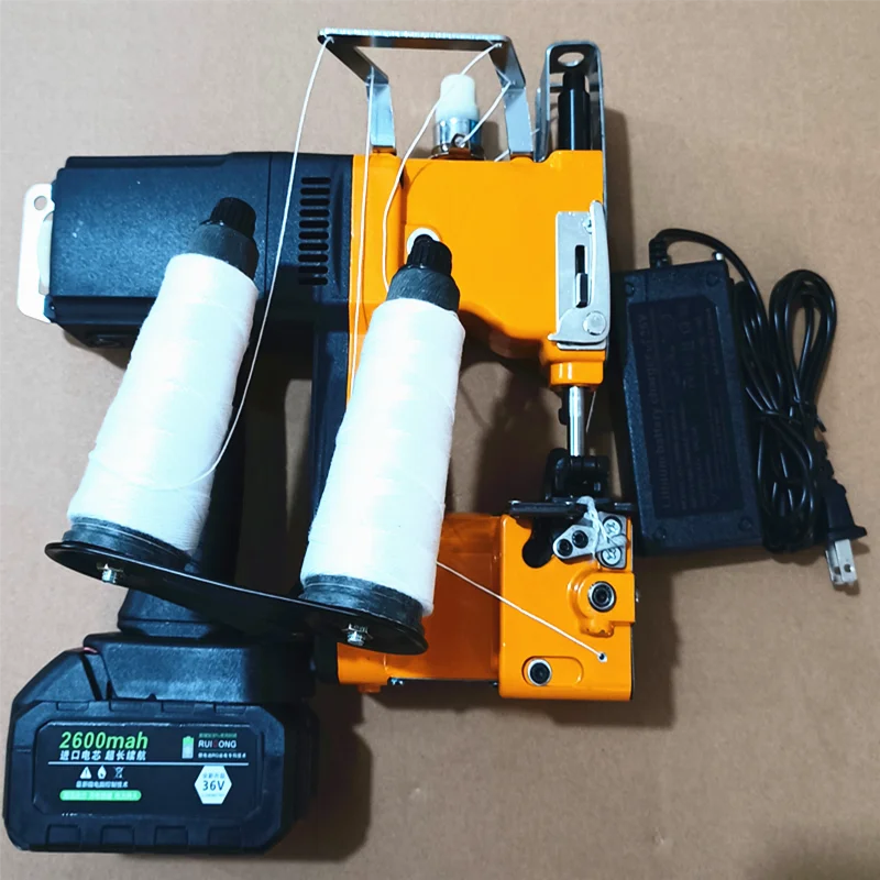 GK9-825D Dual Wire Packaging Machine Wireless Integrated Lithium Battery Packaging Machine 36v Sacked Rice/Flour Sealing