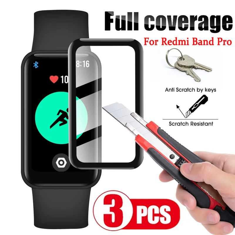 

HD Watch Screen Protective Films For Xiaomi Redmi Band Pro Anti-scratch Full Cover Protector Smartwatch Accessories (Not Glass)