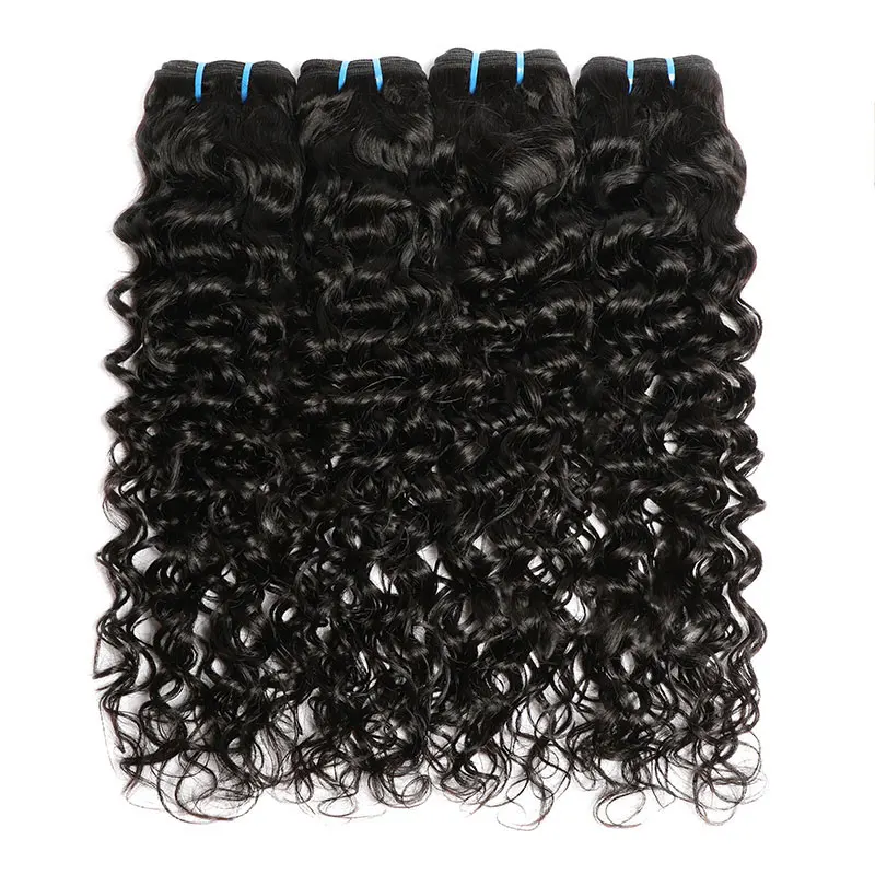 PerisModa Water Wave Bundles For Women Brazilian Weaving Virgin Human Hair Extensions Wet and Wavy 1/3/4 Pcs Human Hair Bundles 2