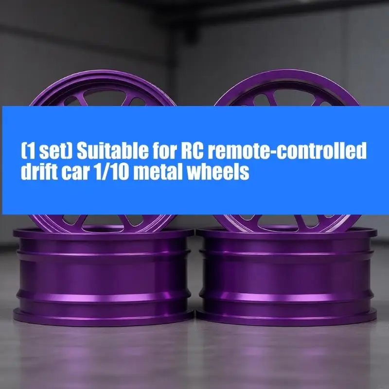 Drift-Auto Maßstab 1:10, Kunststoff-Radfelgen-Set in Metalloptik, einfach zu bedienen für verbesserte Leistung und Aussehen – Detail 1