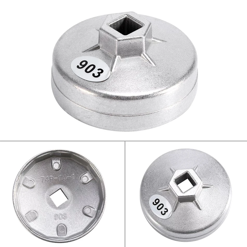Oil Filter Wrench 74mm 14 Teeth Aluminum Socket Remover Tool For BMW AUDI Benz Auto Tool