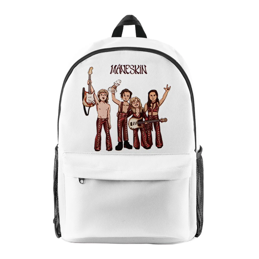 

Popular Youthful Maneskin Student School Bags Notebook Backpacks 3D Printed Oxford Waterproof Boys/Girls Funny Travel Bags