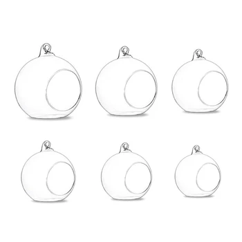 Appendiabiti in vetro terrario globo Tea Light portacandele succulente vaso appendiabiti per la casa festa di nozze Indoor Outdoor Decor 1