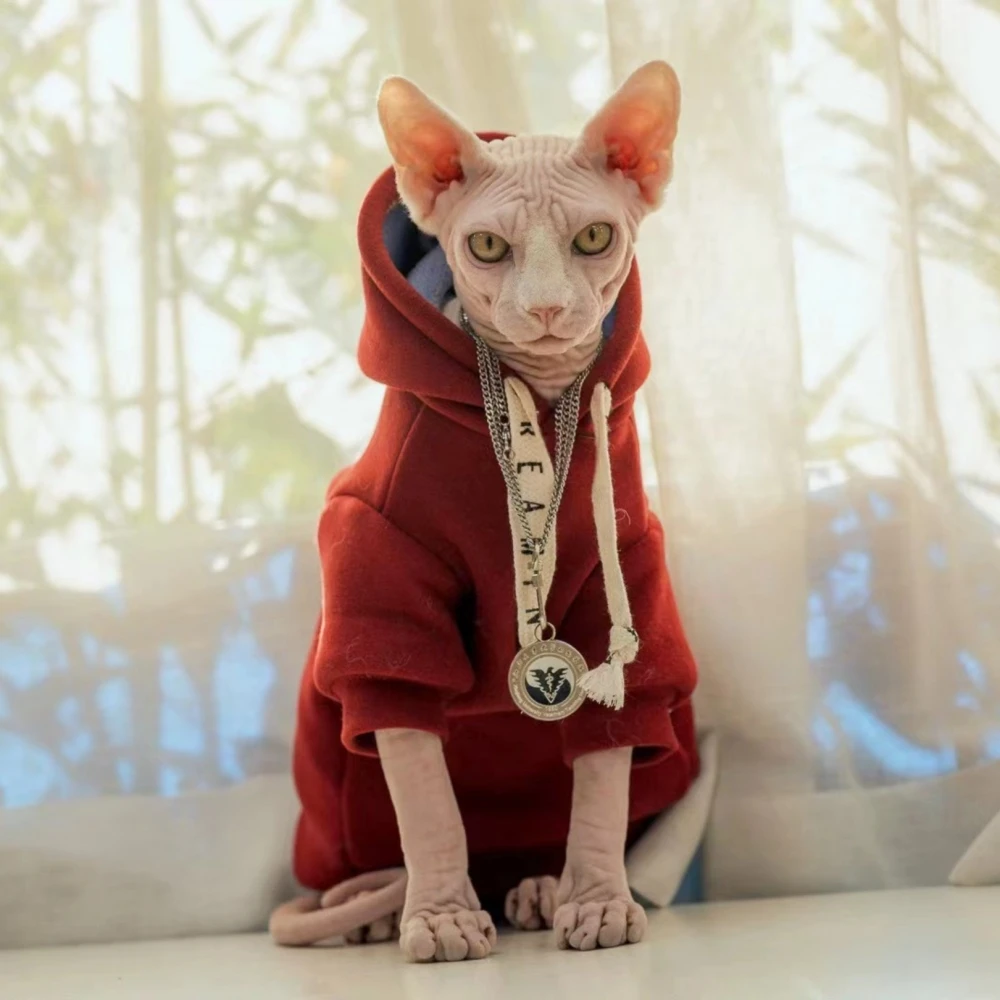 Warm Winter Apparel For Sphynx Devon Rex Cats Hairless Cat Sweater - Warm Winter Clothes For Sphynx, Devon Rex & Cornish Cats | Stretchy & Soft Winter Cat Sweater