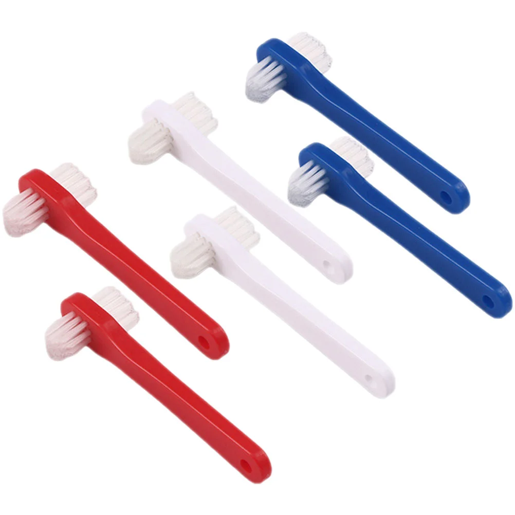 

6 Pcs Double Headed False Toothbrush Double-head Teeth Tools Denture Care Portable Creative Cleaner Retainer Simple