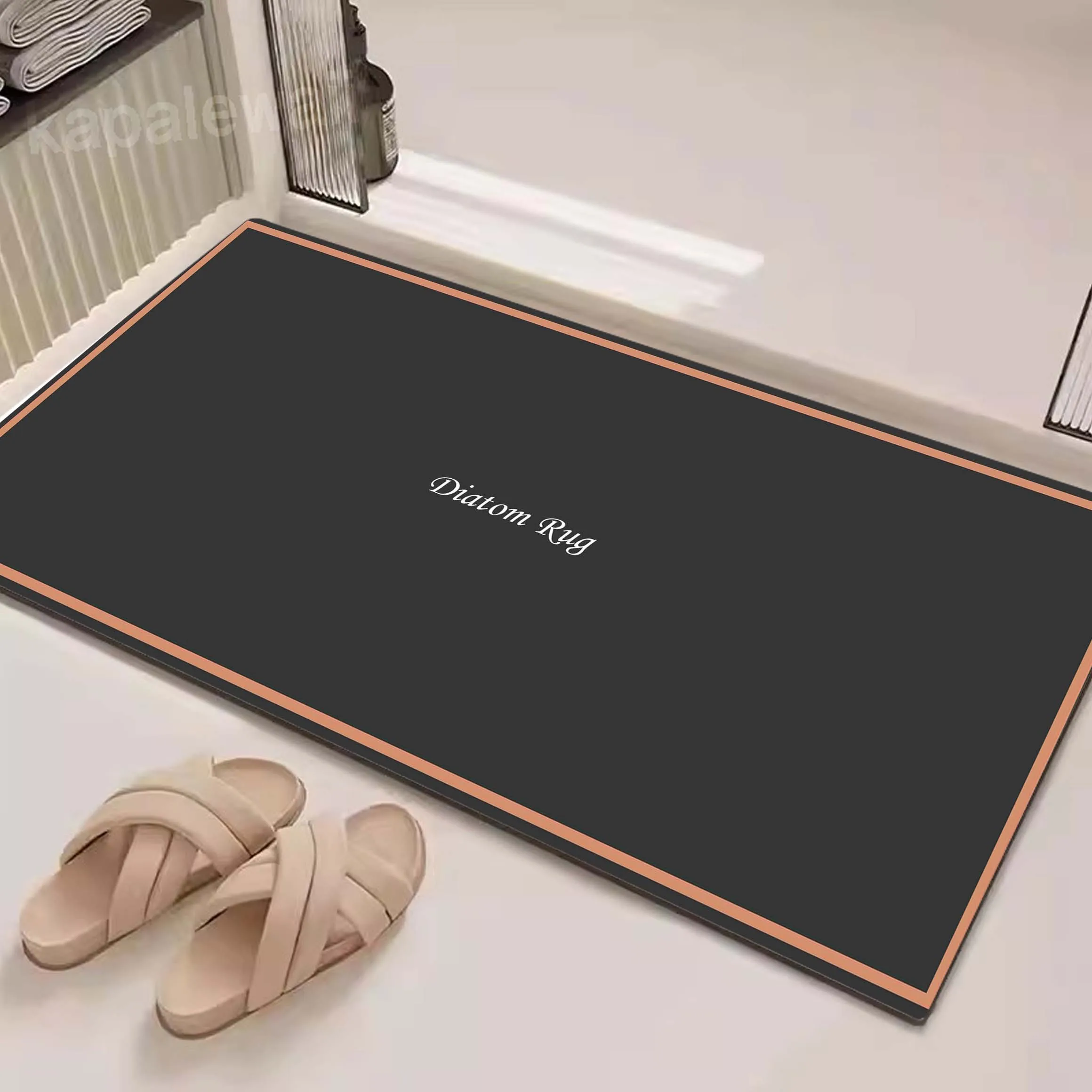 

Modern Simple Solid Color Letter Pattern Spread Living Room Carpet Sofa Coffee Table Blanket Room Mat Anti-slip Diatom Floor Mat