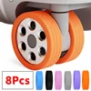 8 Pcs Silicone Wheels Protector Suitable for Two-wheeled Luggage Reduce Noise Silent Caster Sleeve Suitcase Accessories 1