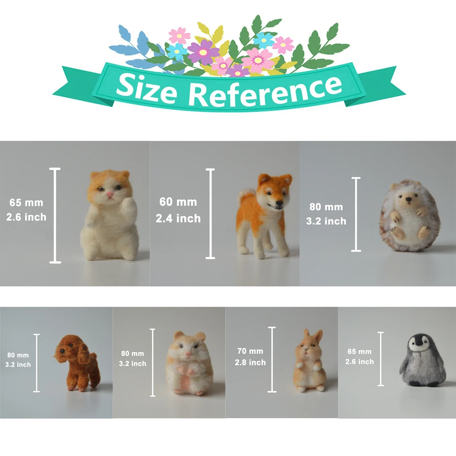 Hamster Hedgehog Penguin Dog Cat Rabbit Unfinished Wool Needle Felting Kits Handmade Toys Diy Doll Felting Materials Pack Gifts