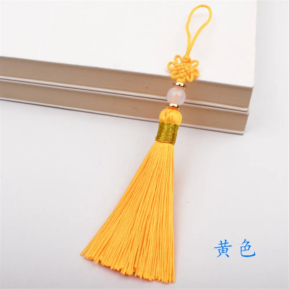 2 ~ 19 stücke Chinesische Knoten Seide Quasten Jade Perlen Quaste DIY Handwerk Geschenk Schmuck Machen Ohrringe Zubehör Kleidung Anhänger decor – Detail 4