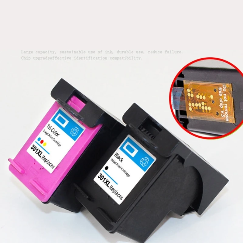 301 Ink Cartridges Combo Pack 301XL Ink Cartridges Black Colour Remanufactured HP 301 XL Envy 4500 5530 5532 thermal inkjet printer cartridge