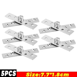 360 - Degree Rotating Stainless Steel Pivot Hinges for Furniture and Cabinet Doors (5PCS)