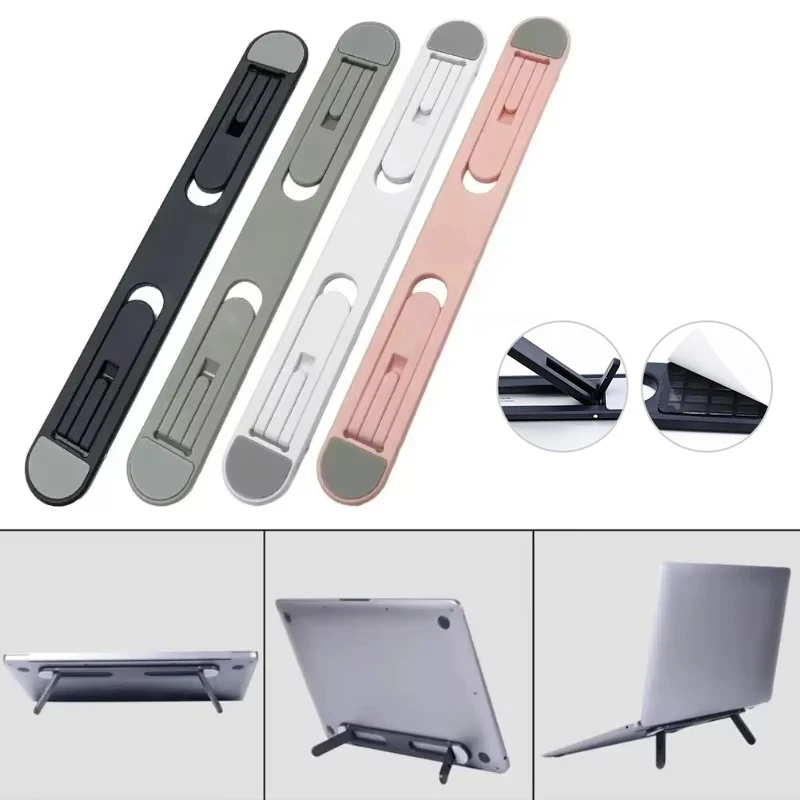 유니버설 노트북 홀더 냉각 패드 보이지 않는 조절 가능한 노트북 브래킷 Macbook Pro 13 15 Air Lenovo 노트북 용 휴대용 스탠드