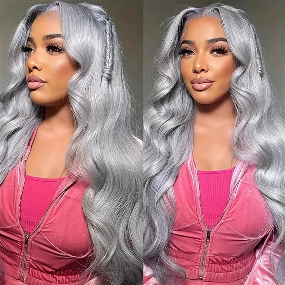 

613 Blond Silver Gray Body Wave Lace Front Wigs Human Hair 13x4 HD Transparent Lace Frontal Wig Brazilian Virgin Remy Hair Wigs