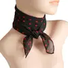 Elegant Summer Women Scarf Neck Dot Print Color Matching Thin Breathable Chiffon Head Neck Square Scarf Neckerchief 4
