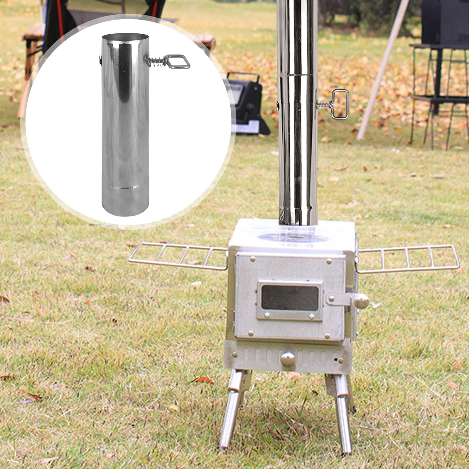 Stove Smoke Pipe Stainless Steel Chimney Furnace Tube Outdoor Wood Camping  Tent Supplies Burner Strong Cookware Supplies Fire