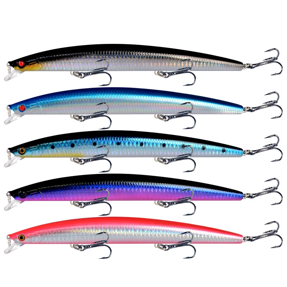 

1PCS Fishing Lure Bait Outdoor Sports Accessories 18cm 24g Big Long Fish Minnow Strong Hooks Lures Sea Fishing Crankbait Wobbler