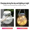 Creative Solar Led Glass Jar Light Outdoor Crackle Hanging Night Lights Waterproof Garden Decoration Patio Lawn Landscape Lamp 5