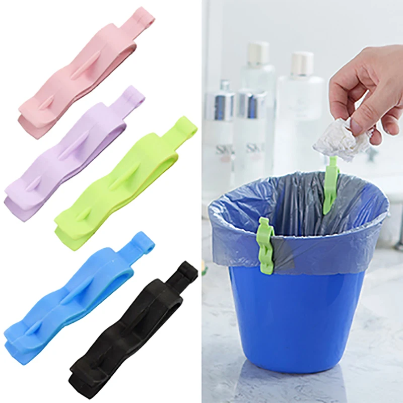 

3Pcs/Set Home Organizer Non-Slip Waste Bin Plastic Bag Dustbin Clamp Trash Can Retaining Clip Practical Garbage Trash Bag Clip