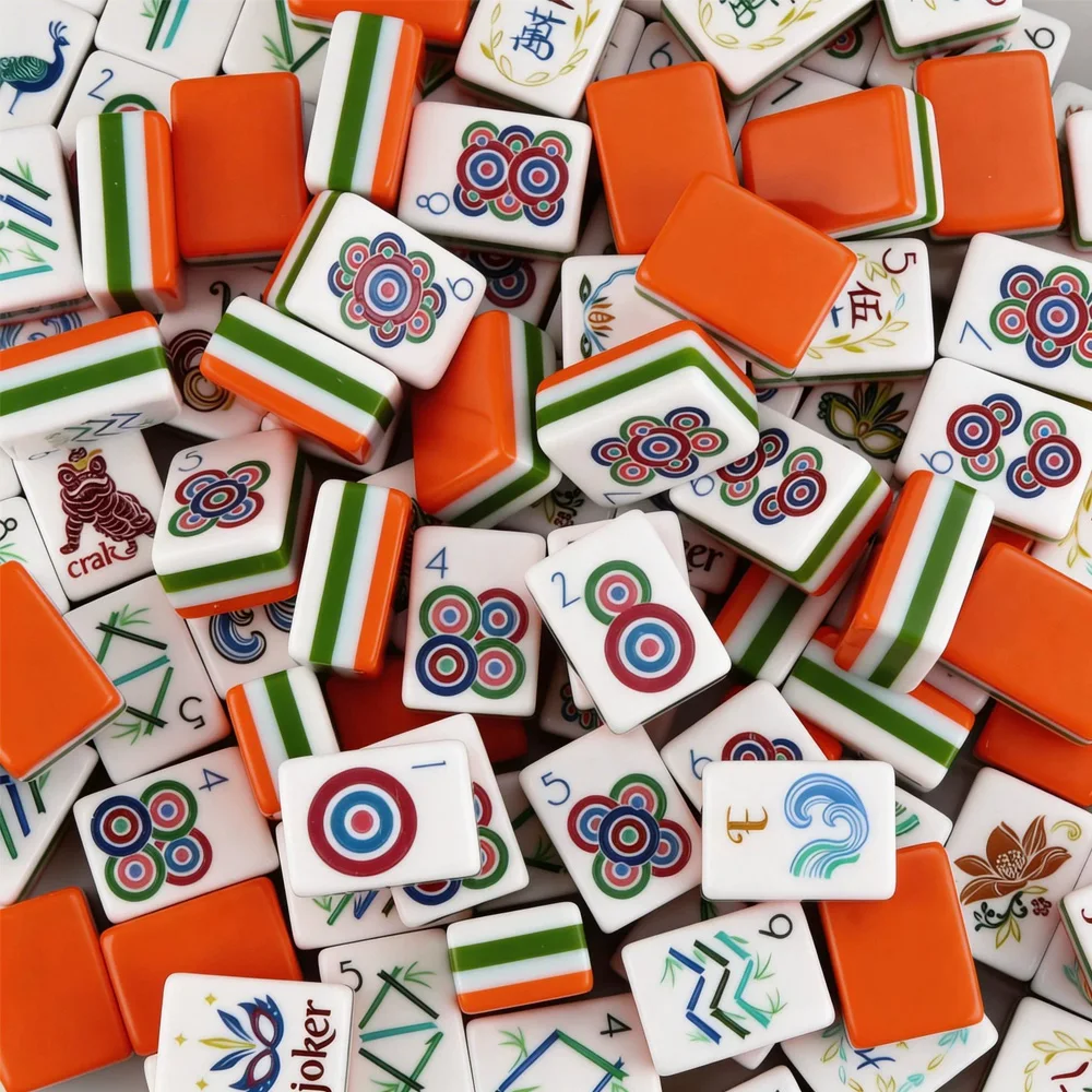 customized 4 layer american mahjong cards 160 acrylic tiles mahjong set with print vintage pattern for family party game Customized 4-Layer American Mahjong Cards 160 Acrylic Tiles Mahjong Set with Print Vintage Pattern for Family Party Game 1