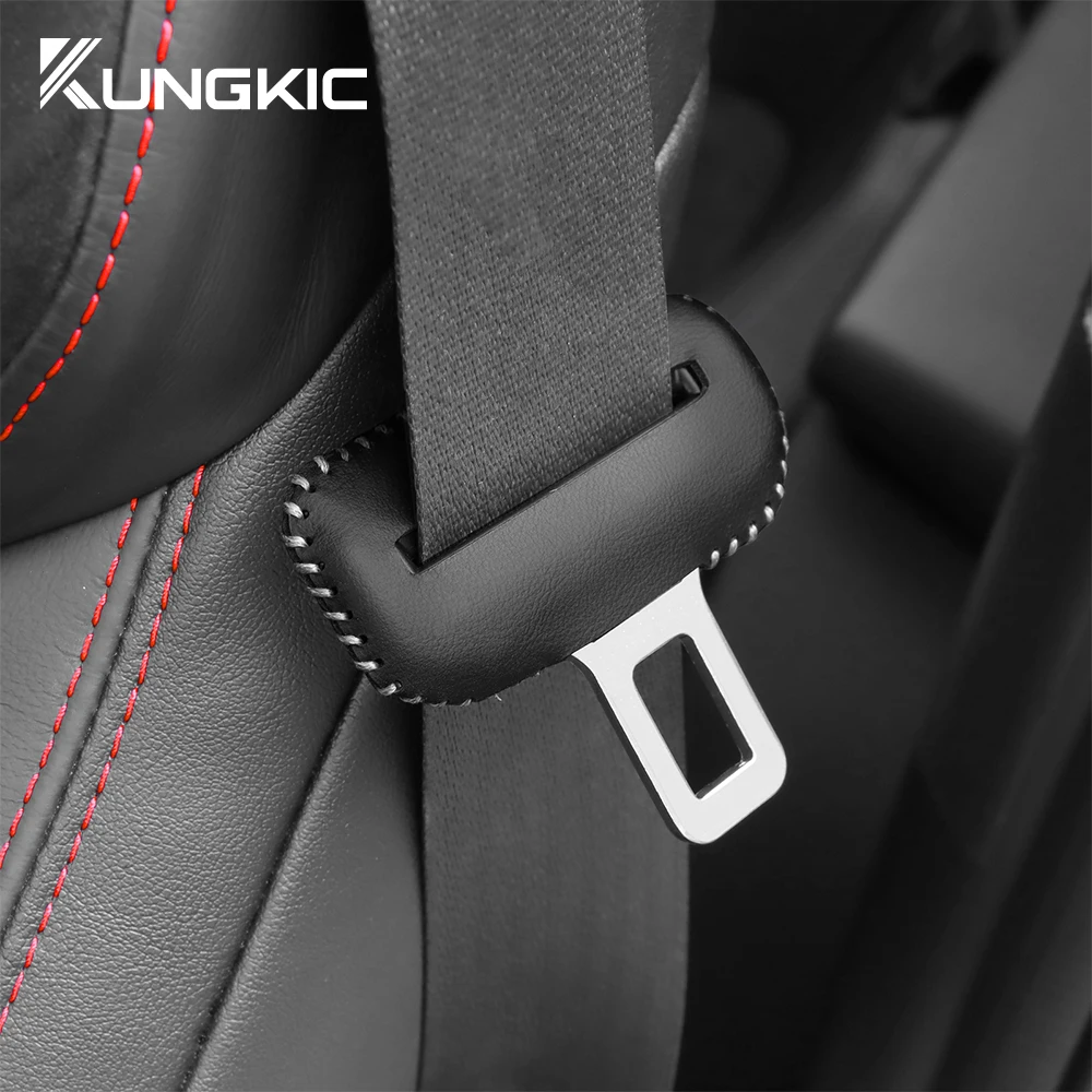 Car Safety Belt Buckle Clips Suede Leather Clip Protector Buckle Covers for Subaru BRZ Toyota GT86 2012-Accessories