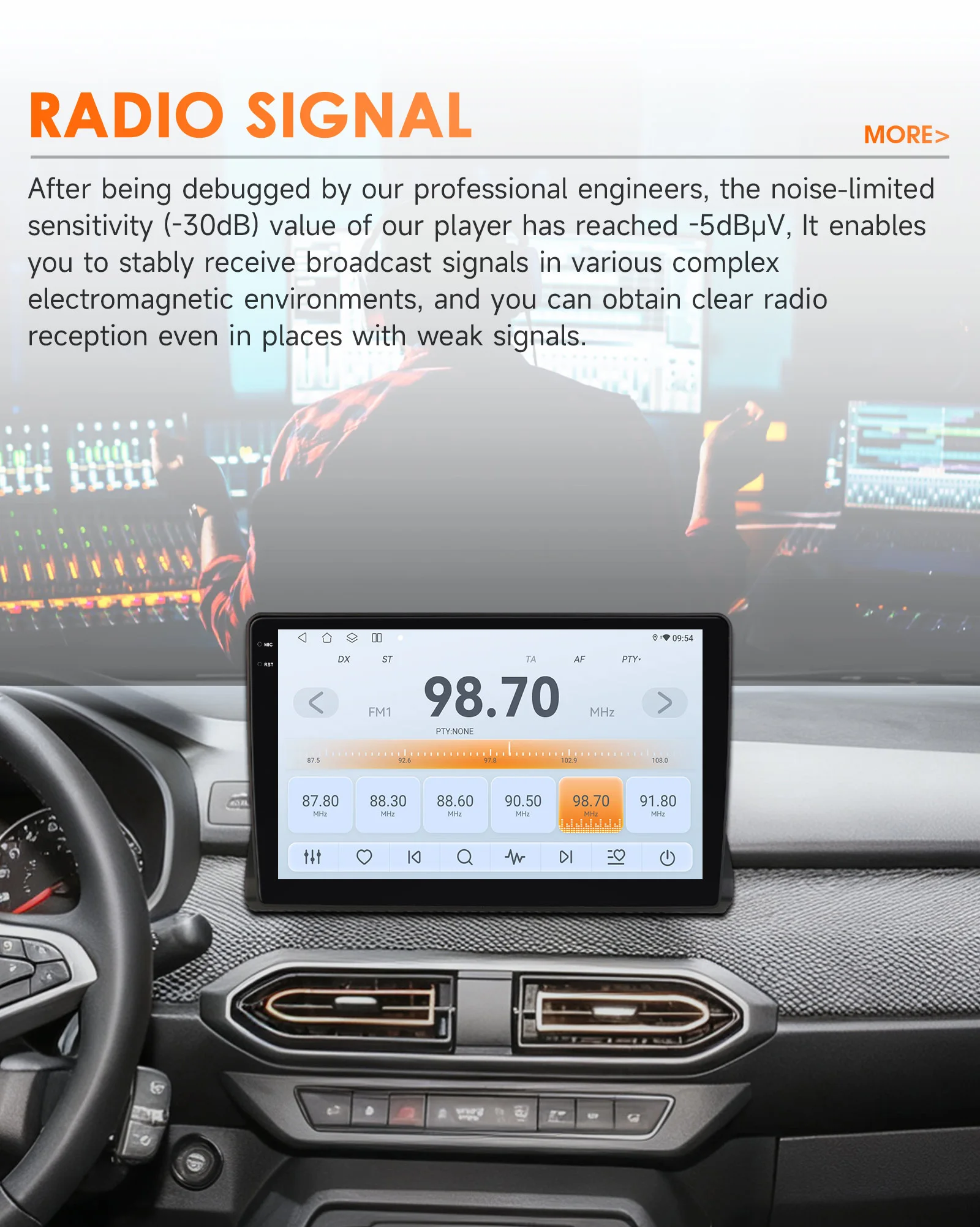 10,1 "Carplay Andriod 14 Autoradio Für Dacia Sandero Renault Stepway Talian 2021-2025 Multimedia durch Snapdragon 6115 Autoradio GPS – Detail 20
