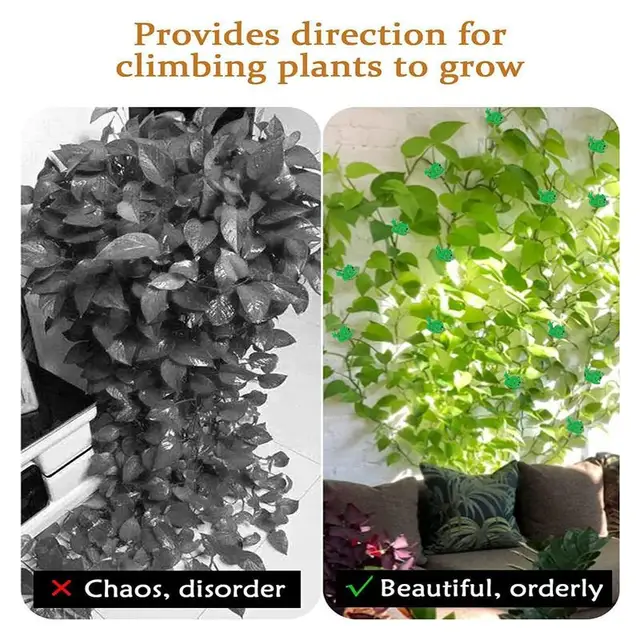 Szőlőcsipeszek 30 Dcs Animal Shape Kerti Tétklipek Zöld Önmaradó Növényi Növény Vontató Matrica A Mászó Növények Rögzítéséhez - Image 2