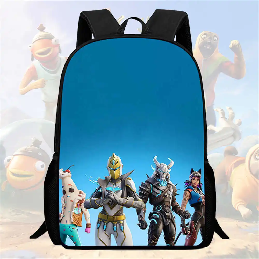 Kids School Backpack Cartoon Fort-nite Bags for Girls Boys Durable Lightweight Large Capacity Breathable 1