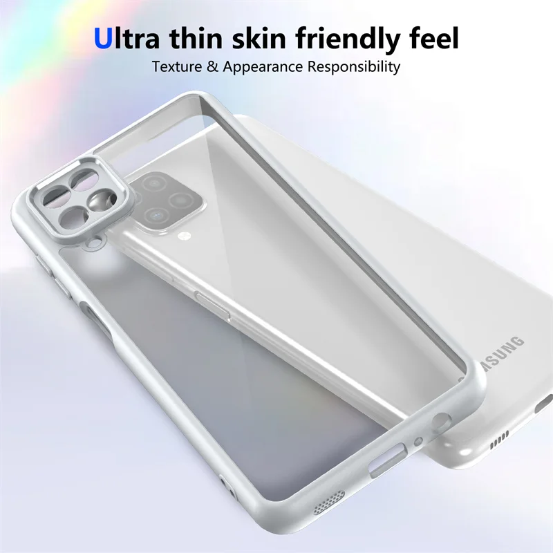 Shockproof Clear PC Back Cover with Silicone Protection