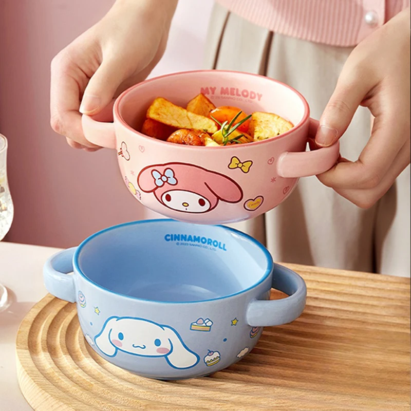 MINISOHelloKittyCartoonCeramicNoodleAndSoupBowlMyMelody