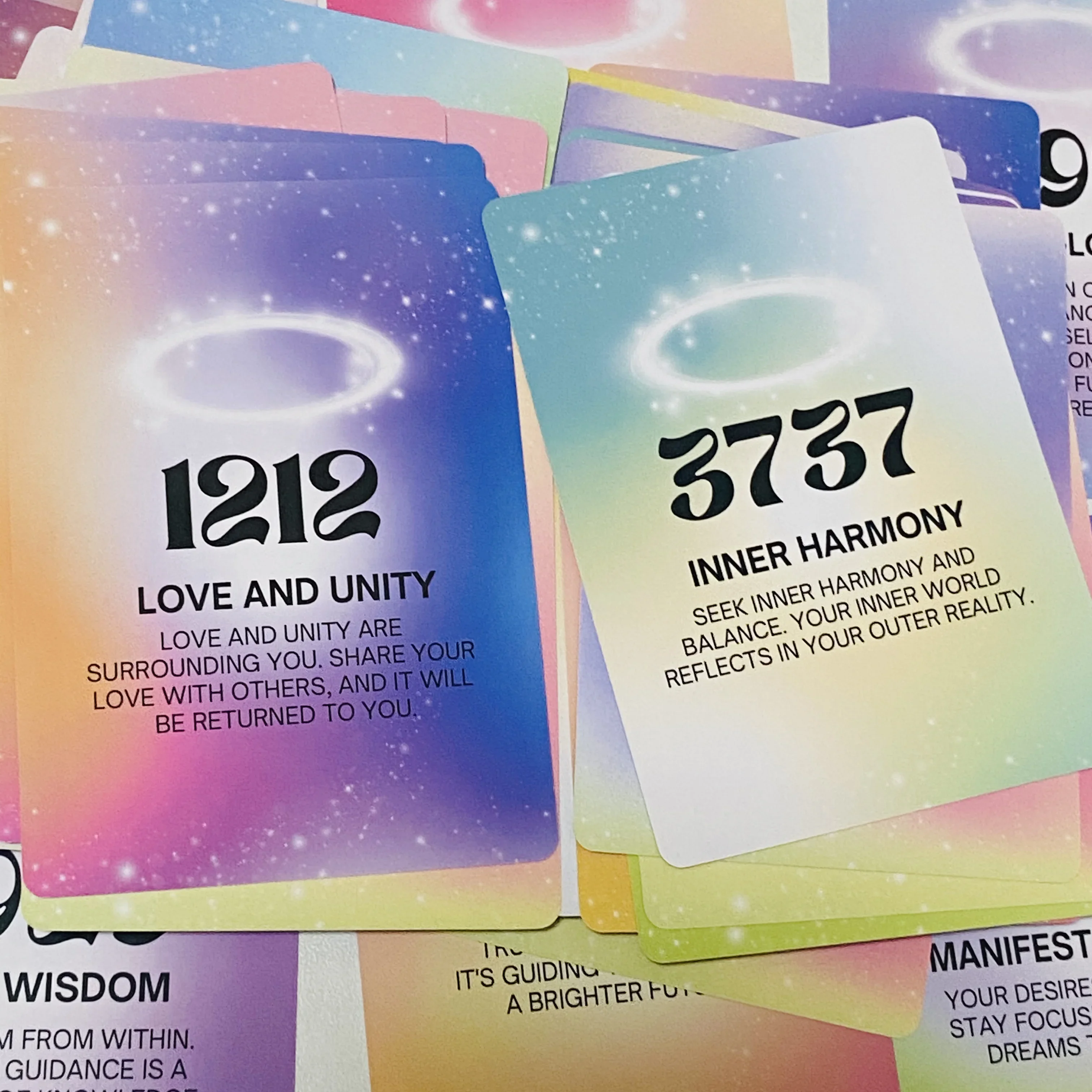 Angel Numbers Oracle Deck - 40-Card Divine Guidance and Inspiration Set