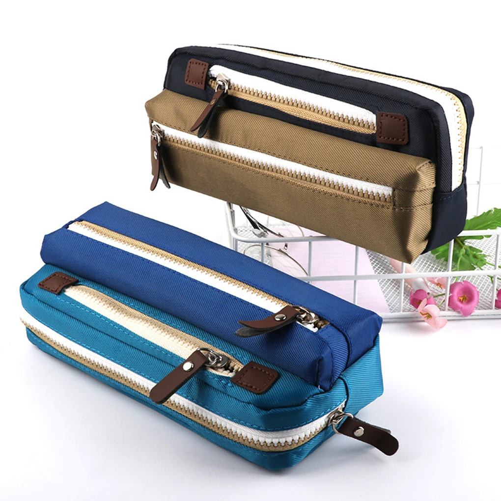 Large Capacity Pencil Case Three layer Pen Bag Stationery Cases for Student Teens Secondary School College Office Organizer