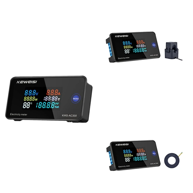 

AC 50-300V Voltmeter Ammeter KWS Powers Energy Meter LED Digital AC Wattmeter Electric Meter