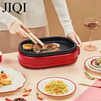 JIQI Non-stick Multicooker Thermostatic Frying pan Barbecue Grill Electric Skillet Steak Omelette Maker Pie Pizza Griddle 220V 1