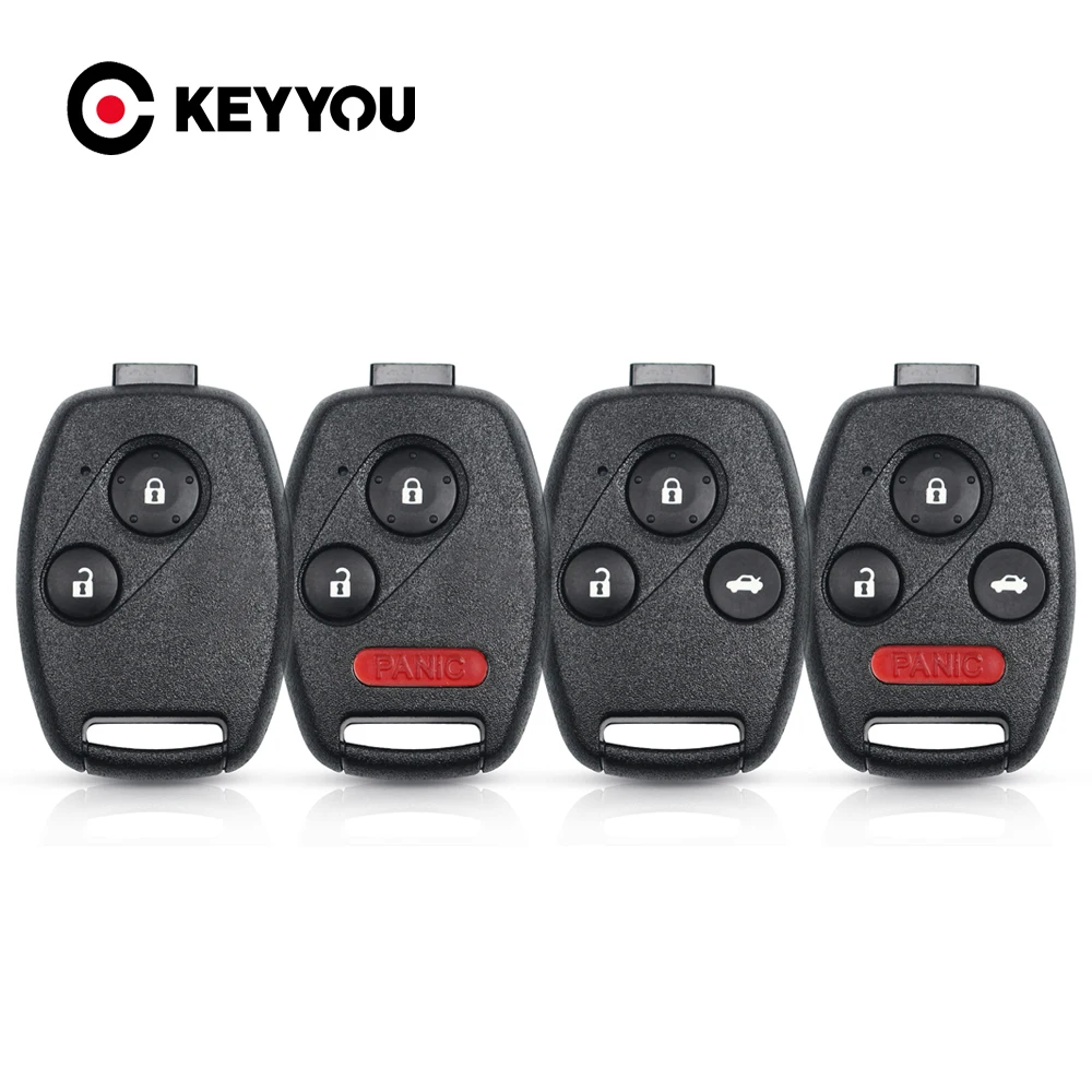 

KEYYOU 2/3/4 Button Remote Car Key Shell Remote Case Fob For Honda Accord Civic CRV Pilot 2007 2008 2009 2010 2011 2012 2013