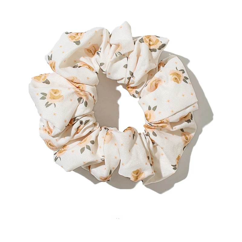 3pcsElegant Simple Style Hair Bands, Sweet Flower Hair Bundles, French Accessories, Gut Loop Bands